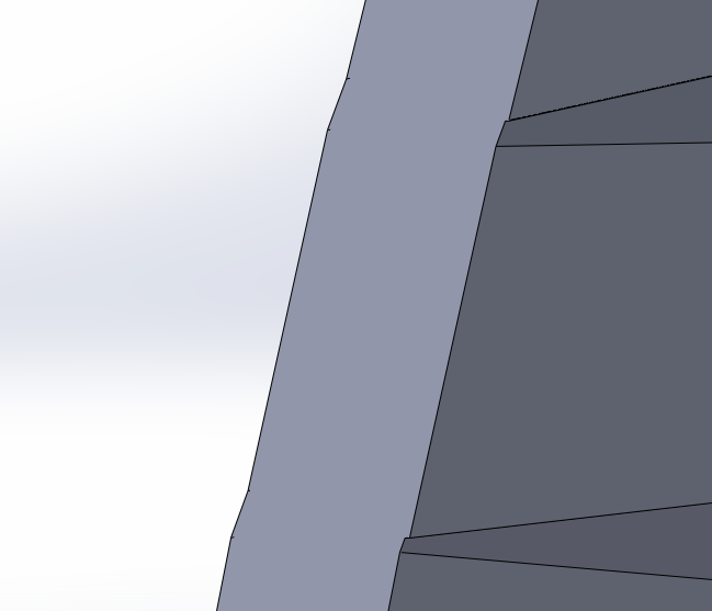 Les erreurs de raccordement entre les triangles